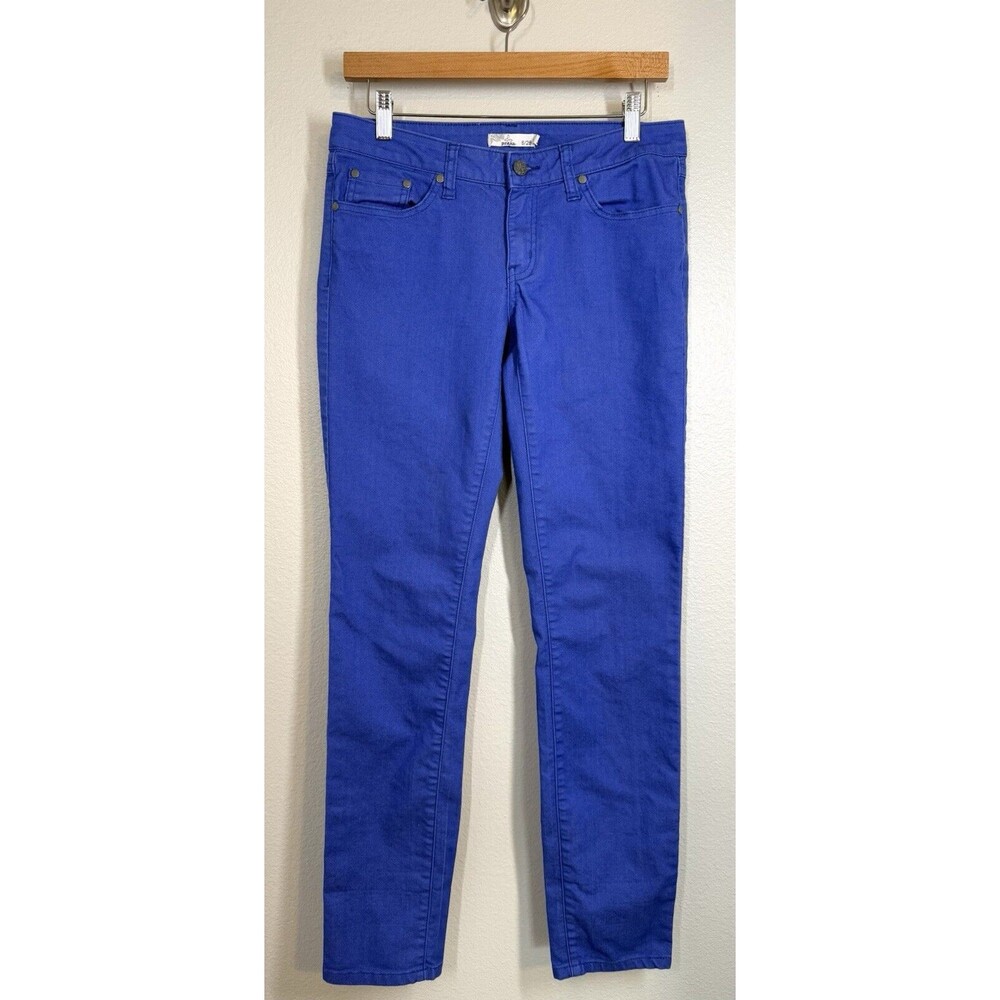 Prana Women's Size 6/28 Cobalt Blue Skinny Jeans 31" Inseam Stretch Denim Bright